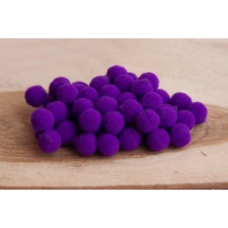Помпони велюрові 10мм Dark purple (32)