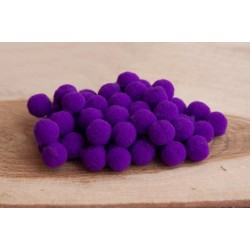 Velour pompoms 10mm Dark purple (32)