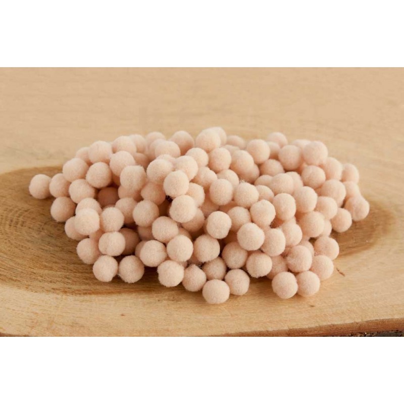 copy of copy of copy of copy of copy of Помпони велюрові 10мм Peach pink (03)