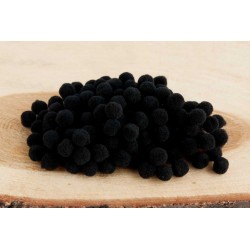 Velour pompom 8mm Black (18)