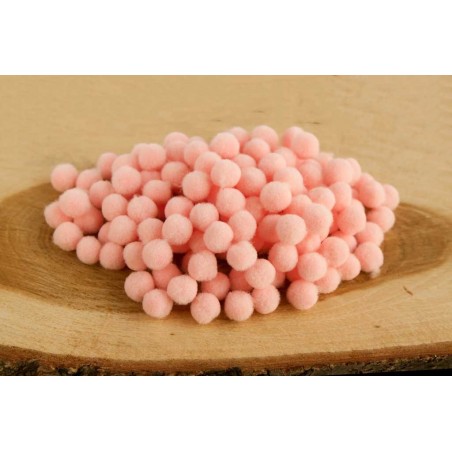 Velour pompom 8mm Peach pink (03)