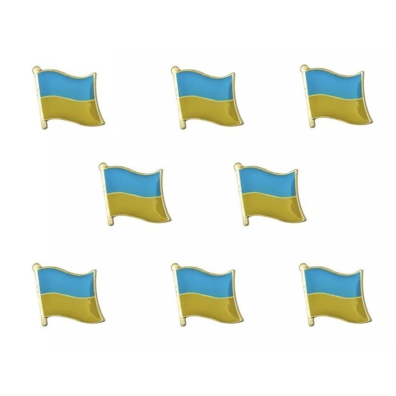 Значок металевий 19х16мм Прапор України