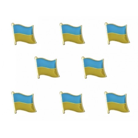 Значок металевий 19х16мм Прапор України