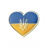 Значок металевий 25х22мм Серце з українським гербом
