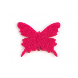 Декоративний елемент з фетру 4,8см метелик рожевий