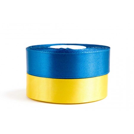 copy of Набір атласних стрічок 25мм жовто-блакитний (8104/8011)