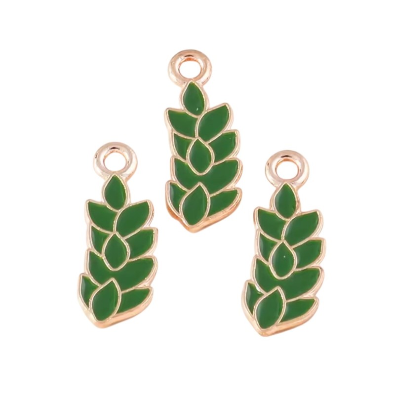 Enamel pendant 18x7mm Wheat