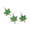 Metal enamel pendant 18x14mm Maple leaf